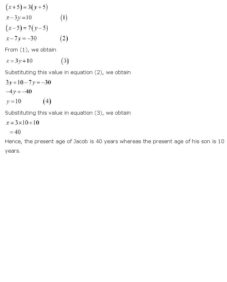 NCERT Solutions for Class 10th Maths Chapter 3 – Pair of Linear Equations in Two VariablesCERT Solutions for Class 10th Maths Chapter 3 – Pair of Linear Equations in Two Variables