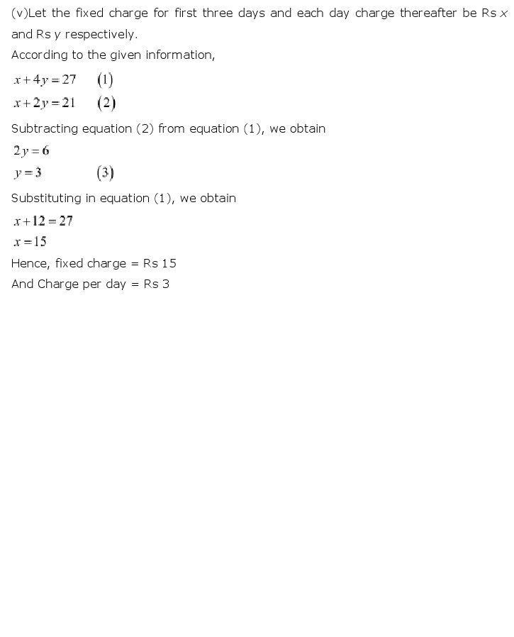 NCERT Solutions for Class 10th Maths Chapter 3 – Pair of Linear Equations in Two Variables
