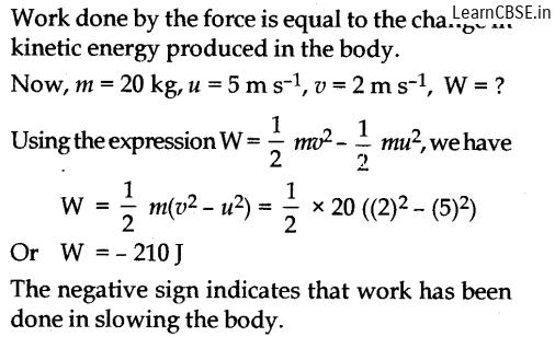 NCERT Solutions for Class 9 Science work power and energy page 152