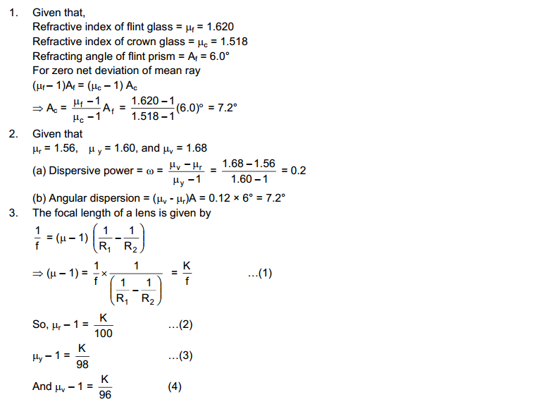 Dispersion and Spectra HC Verma Concepts of Physics Solutions