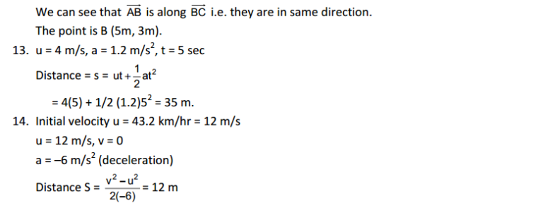 Rest and Motion: Kinematics HC Verma Solution of Physics Part – 1
