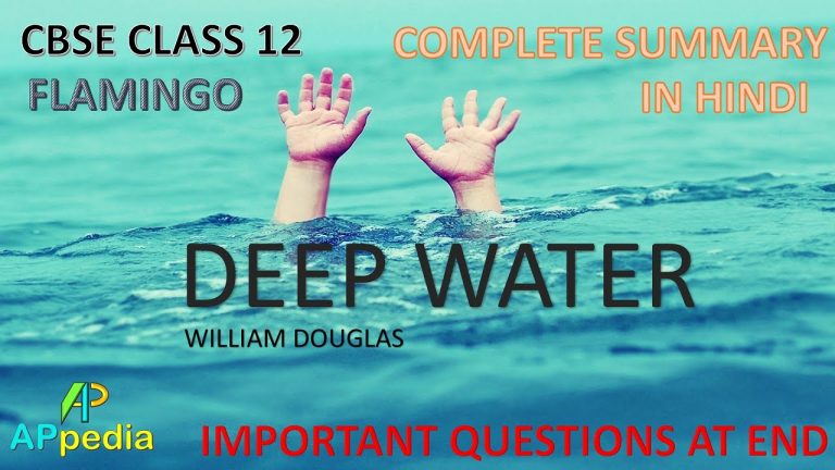 Hindi Summary of Deep Water Class 12th Flamingo
