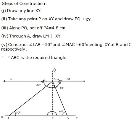 Chapter 11 Constructions RS Aggarwal Solution for Class 9th Maths